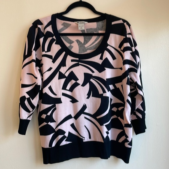 Nygard Collection Sweaters - Black and Pink Nygard Sweater, size 18/20